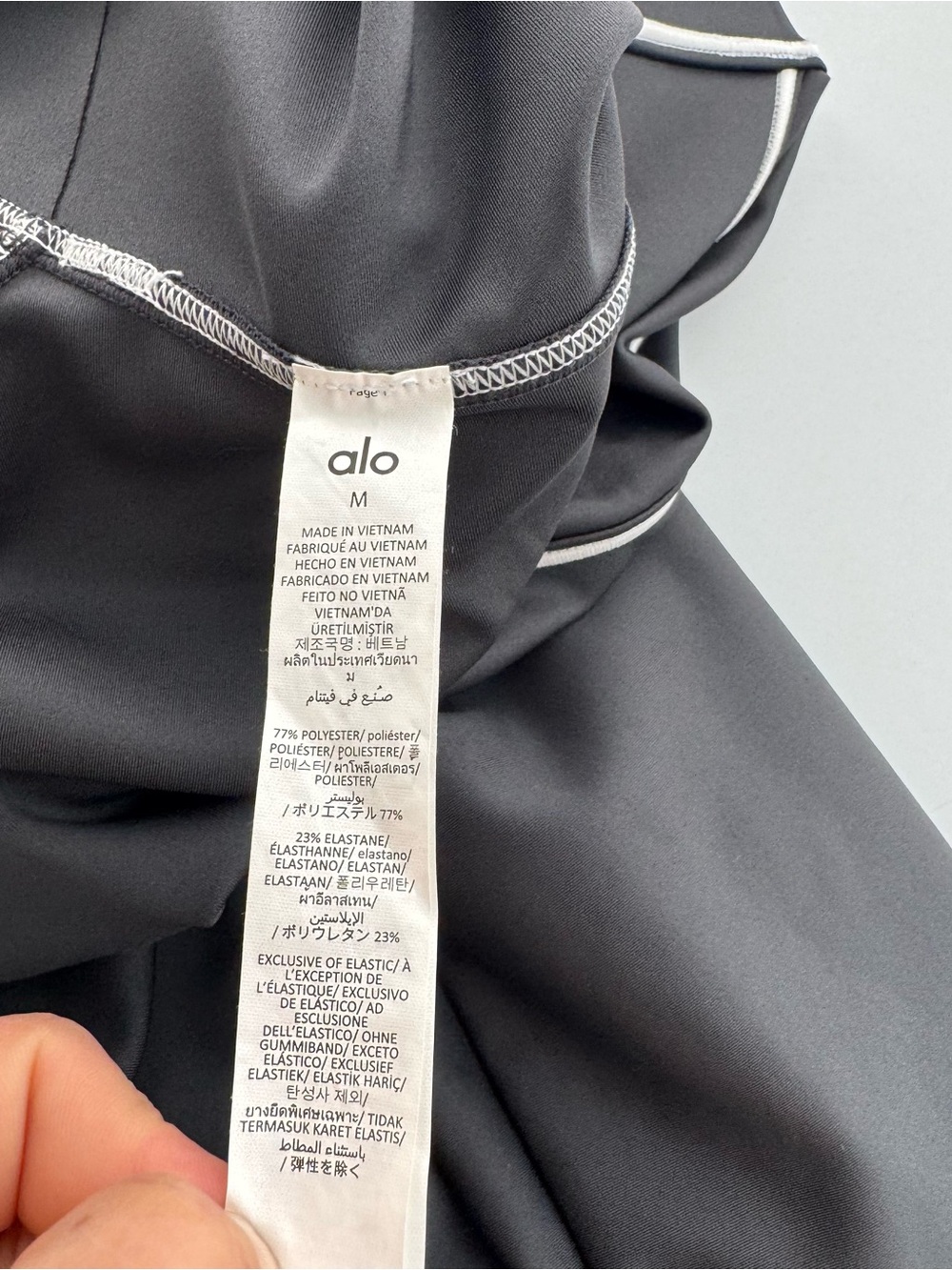 Alo Yoga Airlift High-Waist Haven Leggings Sleek Black Sz M Compression Shaping - Picture 8 of 12